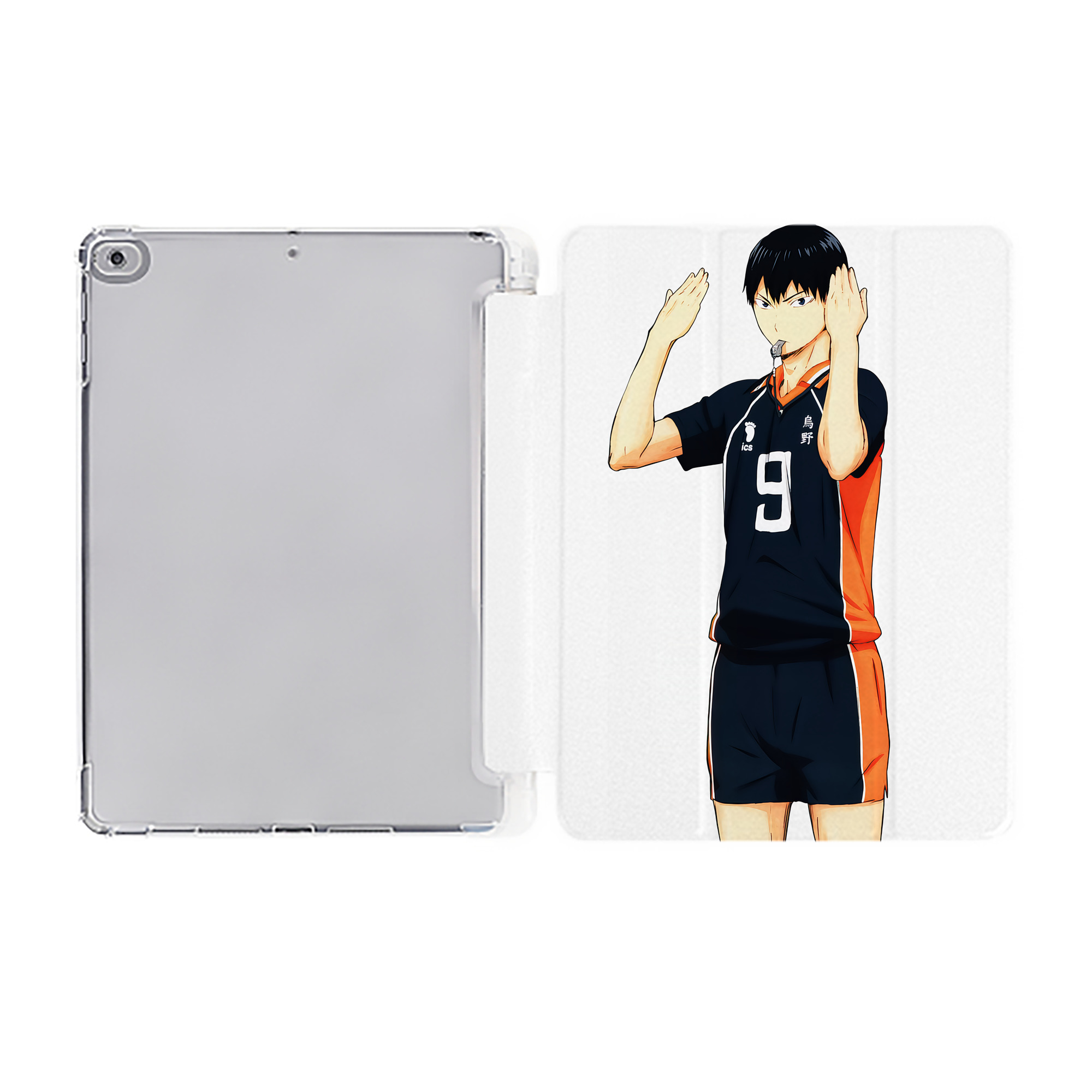 （画像用） ハイキュー!! Haikyu!! IPad ケース ペン収納付き 三つ折りスタンド PUレザー×シリコン 対応機種9.5/10.5/10.9インチ